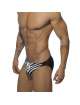 Sunga Addicted Closed Zebra Brief Preto,500125