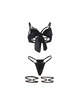 Conjunto Subblime Kloe Laço Preto Plus Size