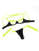 subblime - 955274 bra set with necklace and leg details fluorescent green s/m