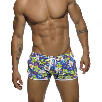 Shorts de Baño de Adictos Hawaiian pantalones cortos de color Azul Marino,500127