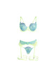 Conjunto Subblime Kylie Verde e Azul Plus Size