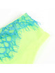 subblime - 955328 set sujetador con encaje y ligueros verde y azul l/xl