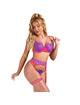 subblime - 955359 set of bra with lace and garter links pink and purple s/m