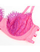 subblime - 955359 set sujetador con encaje y ligueros rosa y morado s/m