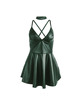 subblime - 955434 vestido con tirantes de cuero verde s/m
