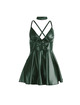 subblime - 955434 vestido con tirantes de cuero verde s/m
