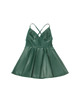 subblime - 955441 vestido con tirantes de cuero verde l/xl