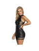 subblime - 955489 vestido cuello halter con transparencias negro l/xl