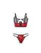 Subblime - 955533 conjunto sujetador con cremallera de malla de charol rojo s/m