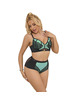 subblime - 955564 conjunto sujetador con cremallera de malla de charol verde l/xl