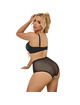 subblime - 955564 conjunto sujetador con cremallera de malla de charol verde l/xl