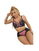 subblime - 955588 conjunto sujetador con cremallera de malla de charol rosa l/xl