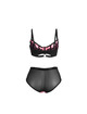 subblime - 955588 pink patent leather mesh zipper bra set l/xl