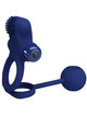 Cockring Pretty Love Remington Duplo com Plug e Vibnração Azul