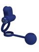 Cockring Pretty Love Remington Duplo com Plug e Vibnração Azul