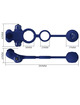 Cockring Pretty Love Remington Duplo com Plug e Vibnração Azul