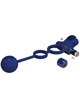 Cockring Pretty Love Remington Duplo com Plug e Vibnração Azul