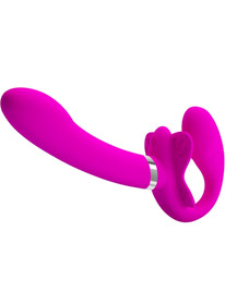 pretty love - valerie vibrador doble strap-on 12 vibraciones morado
