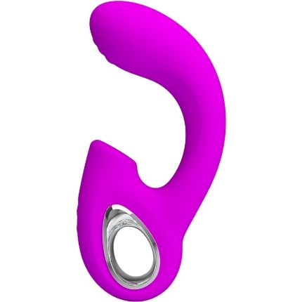 Vibrador Pretty Love Sibel com Estimulador de Clitóris Roxo