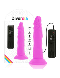 diversia - flexible vibrating dildo purple 23 cm -o- 4.3 cm
