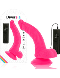 diversia - flexible vibrating dildo pink 21.5 cm -o- 4.5 cm