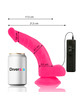 diversia - flexible vibrating dildo pink 21.5 cm -o- 4.5 cm