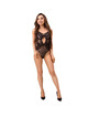 livco corsetti fashion - paula lc 20209 body con adornos de encaje negro s/m