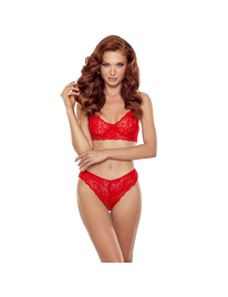 passion - denelia set thong + bra red l/xl
