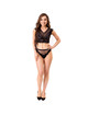 livco corsetti fashion - elin lc 20212 bra + panties black s/m