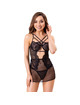 livco corsetti fashion - cielo lc 20211 chemise + thong black s/m