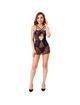 livco corsetti fashion - cielo lc 20211 chemise + thong black s/m