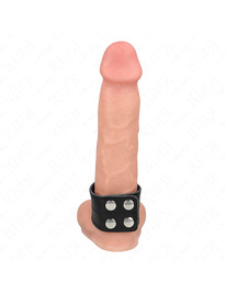 kink - anillo pene cuero con cierre a presiÓn 18.5 x 3.3 cm