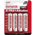 Pack 4 Pilhas Aiwa X-tra Alkaline AA