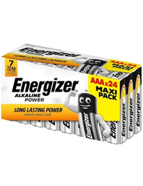 energizer - alkaline power aaa alkaline battery lr03 box*24 (3 boxes*8 batteries)