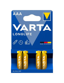 varta - longlife pila alcalina aaa lr03 blister*4