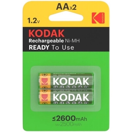 Pack 2 Pilhas Kodak Recarregáveis AA