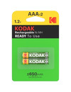 kodak - pila recargable hr03 aaa 650mah blister*2