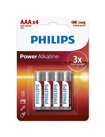 philips - power alkaline pila aaa lr03 blister*4