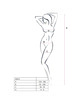 passion - woman bs019 bodystocking black one size
