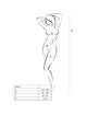 passion - woman bs032 bodystocking black one size