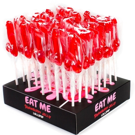 secretplay - display assortment penis lollipops strawberry 40 units