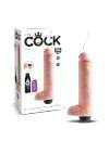 Dildo com Ejaculação e Testículos King Cock Squirting Cock with Balls Bege 20 cm,234004