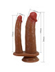pretty love - hulbert double realistic dildo with vibration mulato