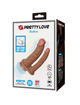 pretty love - hulbert double realistic dildo with vibration mulato