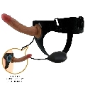 pretty love - kyton universal harness briefs with squirting dildo 19 cm mulato