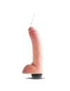 Dildo with Ejaculation and Testicles King Cock Squirting Cock with Balls Beige 18 cm 234005