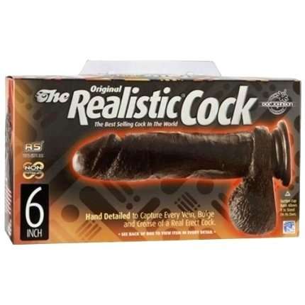 Dildo Realístico The Realistic Cock Preto 17 cm,234016