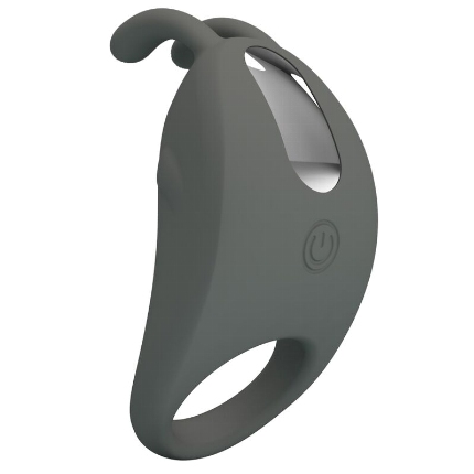 pretty love - stratus rabbit vibrating ring gray