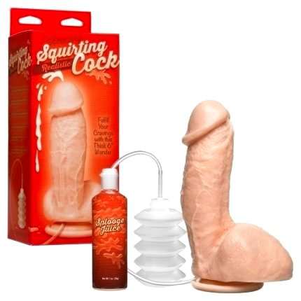 Dildo with Ejaculation The Amazing Squirting Realistic Cock Beige 13 cm 234021