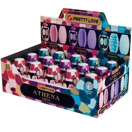 pretty love - athena eros pack 15 masturbadores masculinos varios